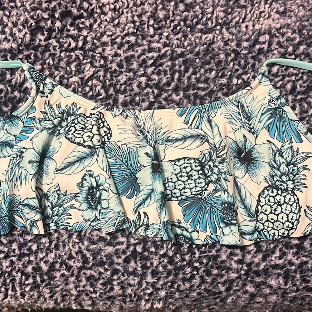 Tropical Floral Bikini Top